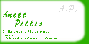 anett pillis business card